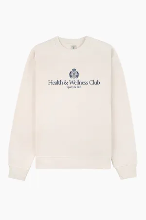 Sporty & Rich H&W Crest Crewneck - Cream SPORTY & RICH