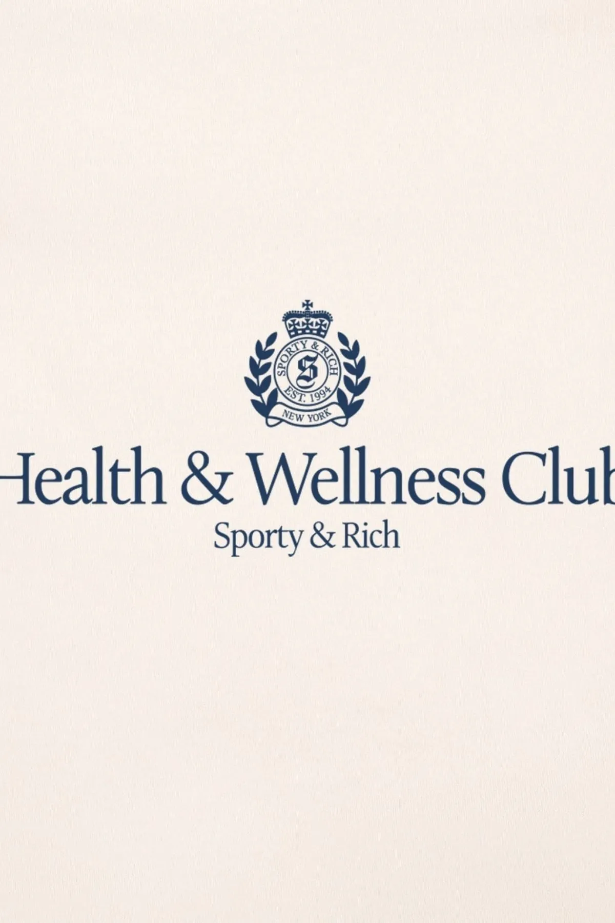 Sporty & Rich H&W Crest Crewneck - Cream SPORTY & RICH