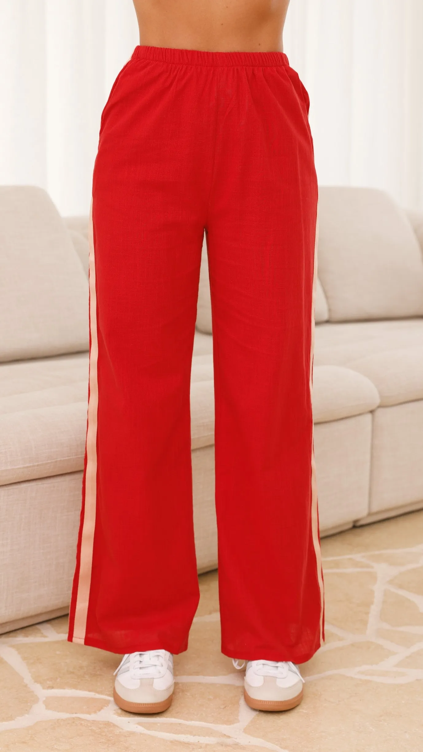 Spritz Top & Pants Set - Peach/Red Billy J