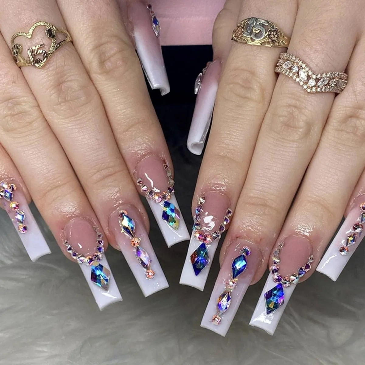 Square Shape Long Press On Nails
