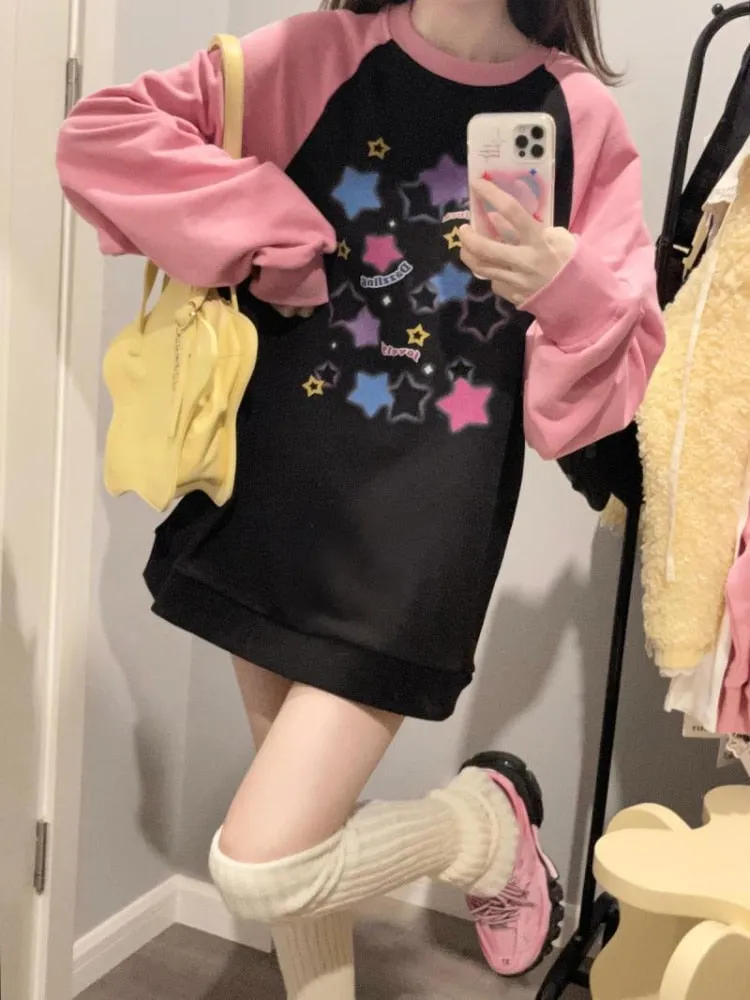 Starry Pastel Goth Sweater