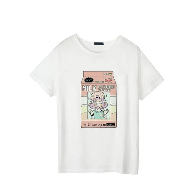 Strawberry Milk Graphic Tee