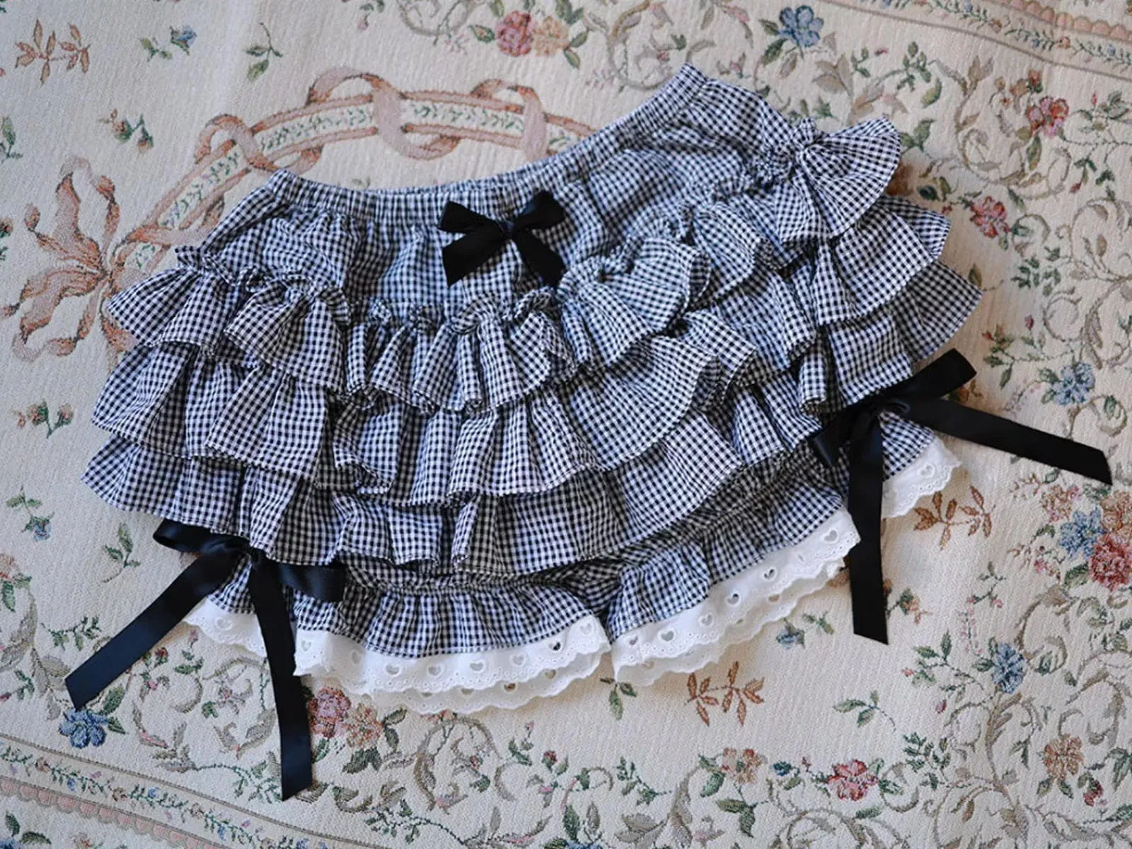 Striped Ruffled Bloomer Shorts