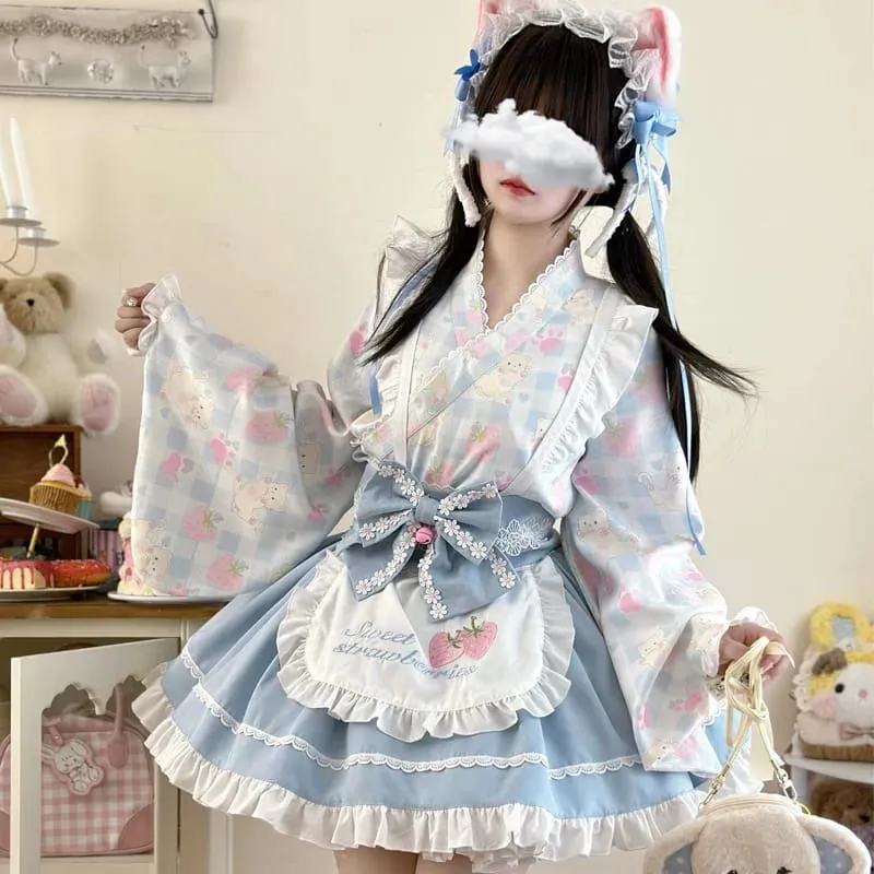 Sweet Strawberry Kimono