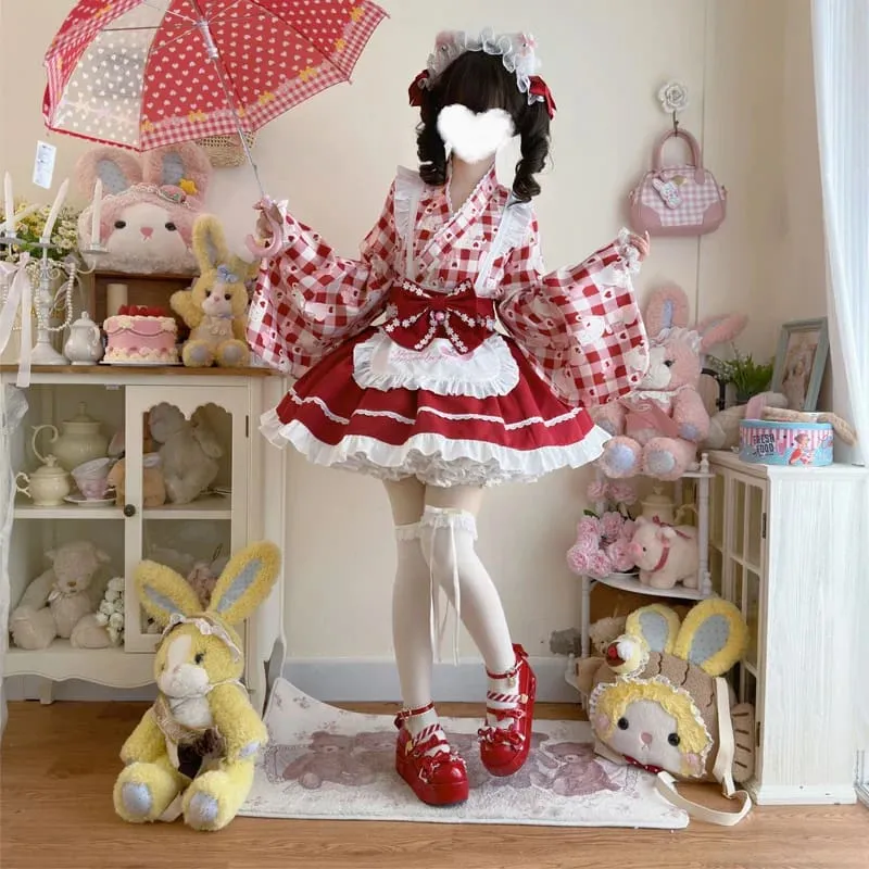 Sweet Strawberry Kimono