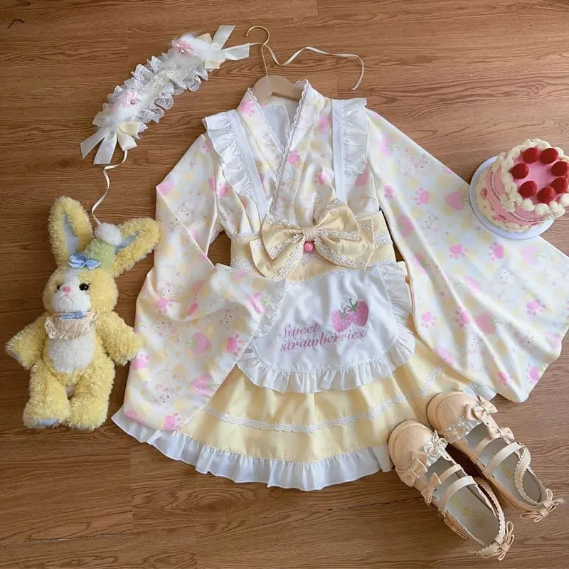 Sweet Strawberry Kimono