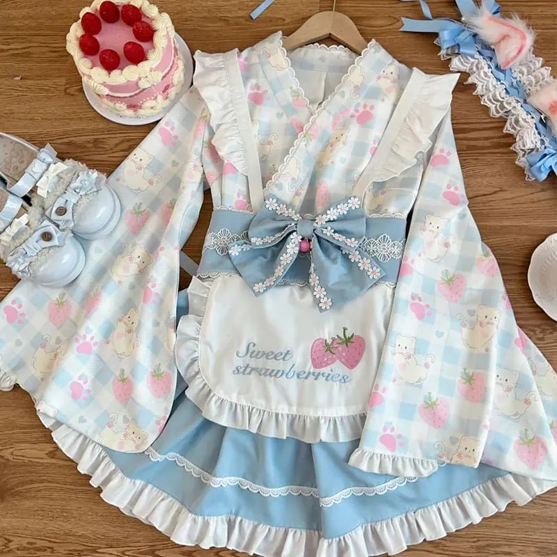 Sweet Strawberry Kimono