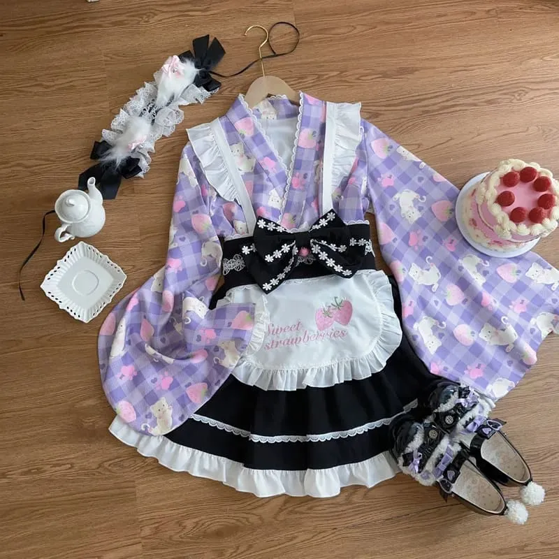 Sweet Strawberry Kimono