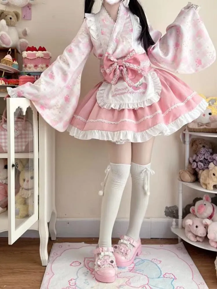 Sweet Strawberry Kimono