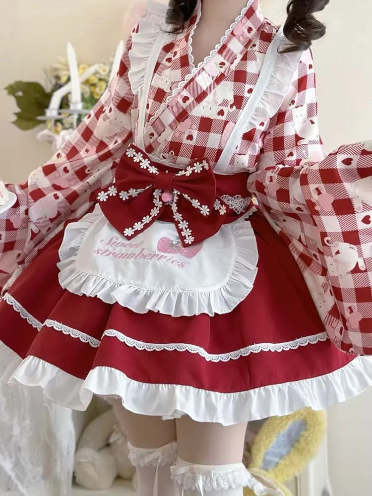 Sweet Strawberry Kimono