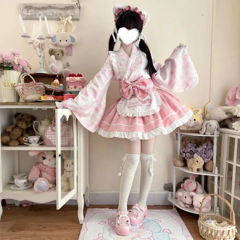 Sweet Strawberry Kimono