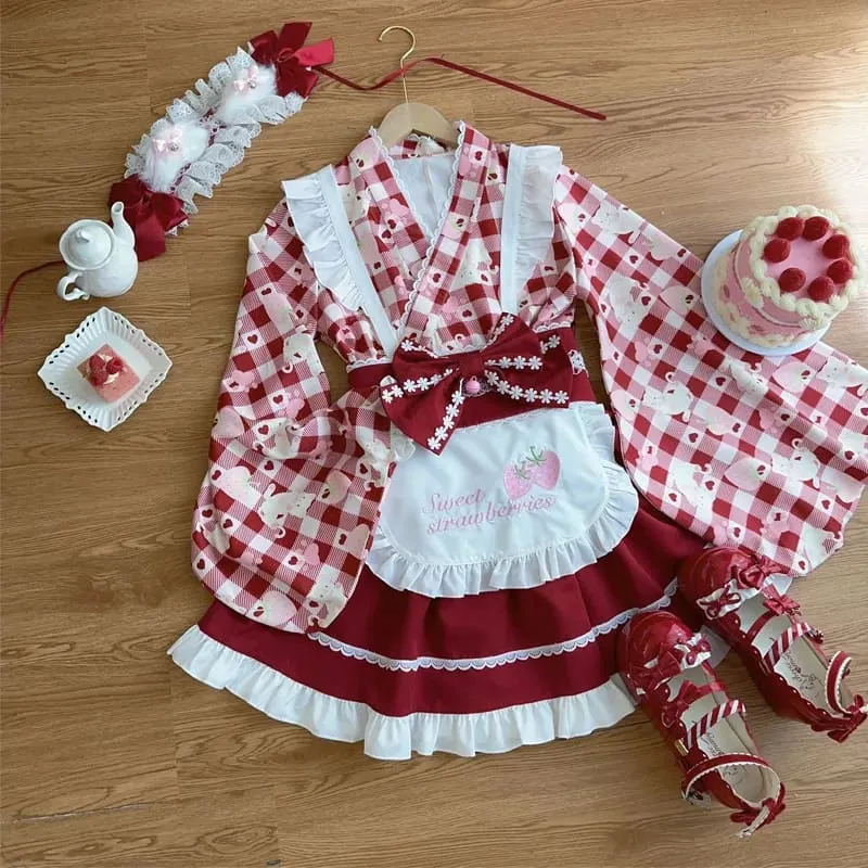 Sweet Strawberry Kimono