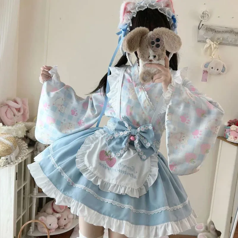 Sweet Strawberry Kimono