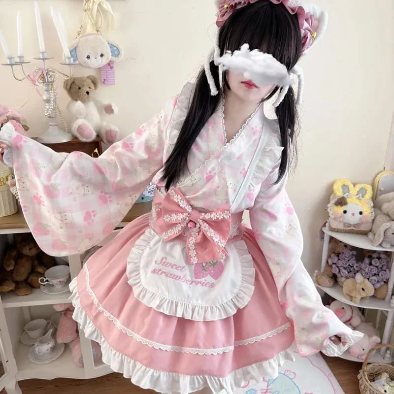 Sweet Strawberry Kimono