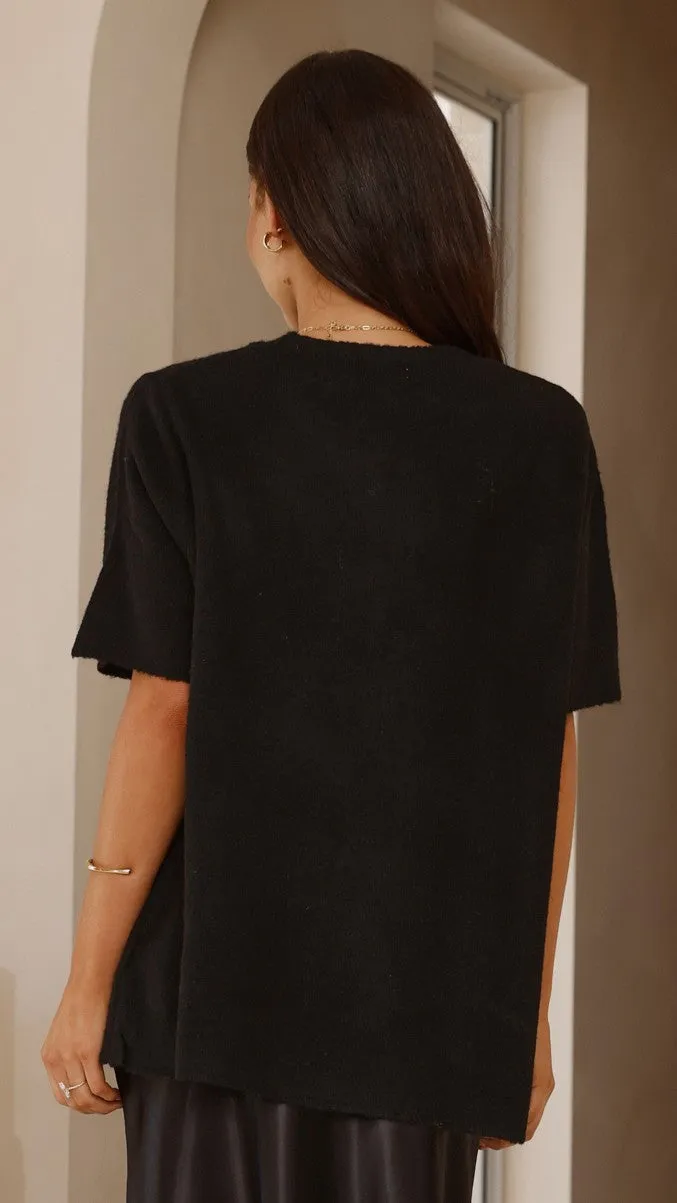Tahlia Knit Top - Black Billy J