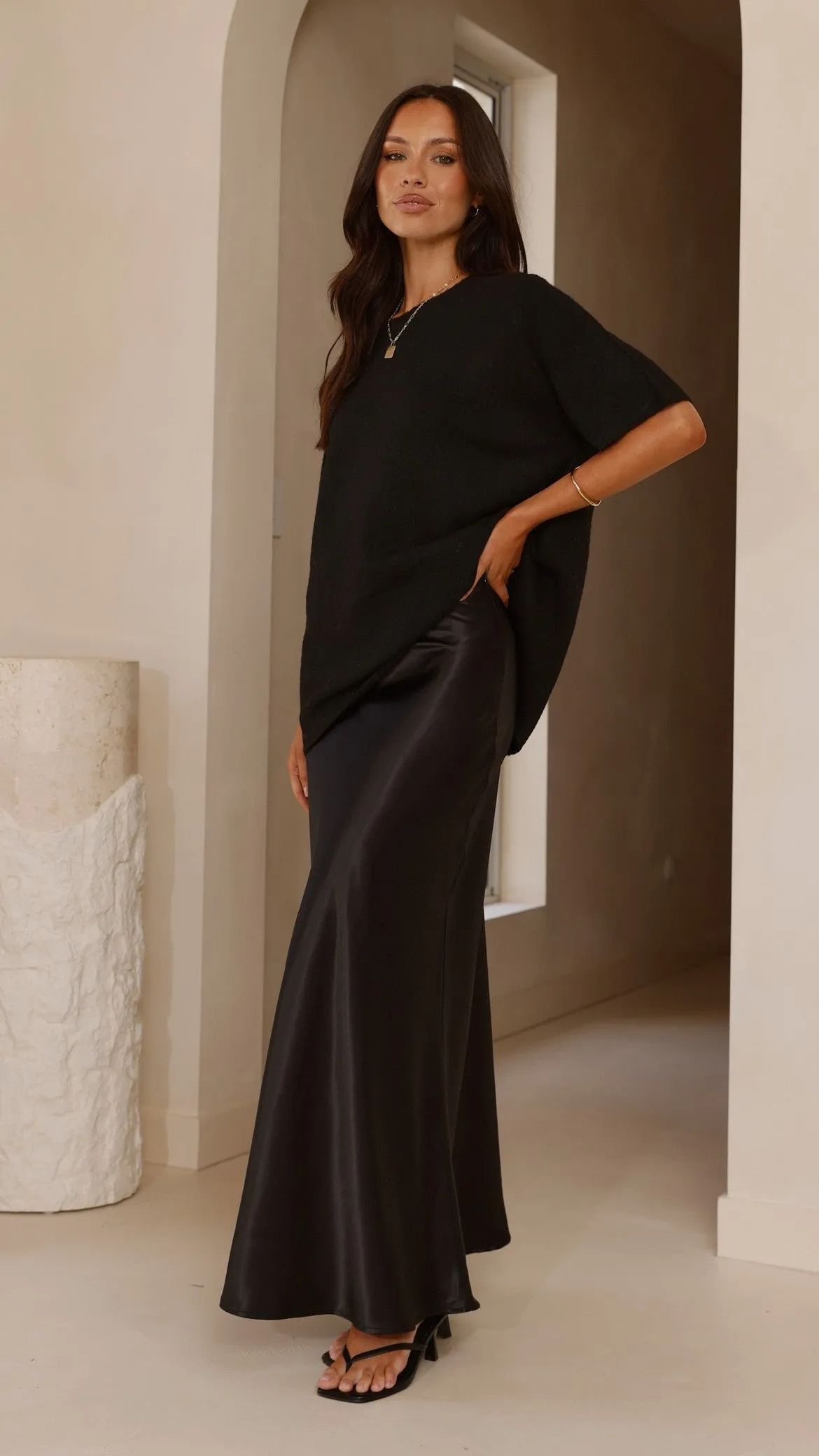 Tahlia Knit Top - Black Billy J