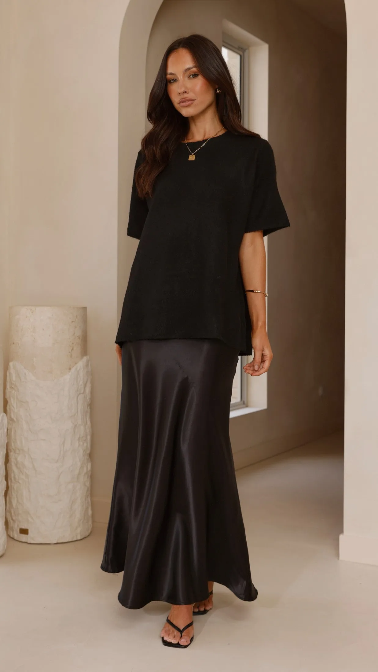 Tahlia Knit Top - Black Billy J