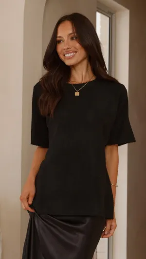 Tahlia Knit Top - Black Billy J
