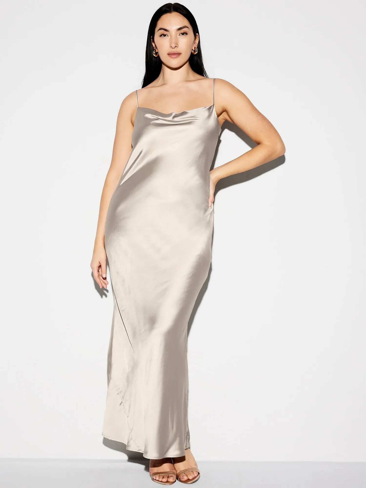 THE OCCASION by Old Navy Satin Cowl Maxi Dress