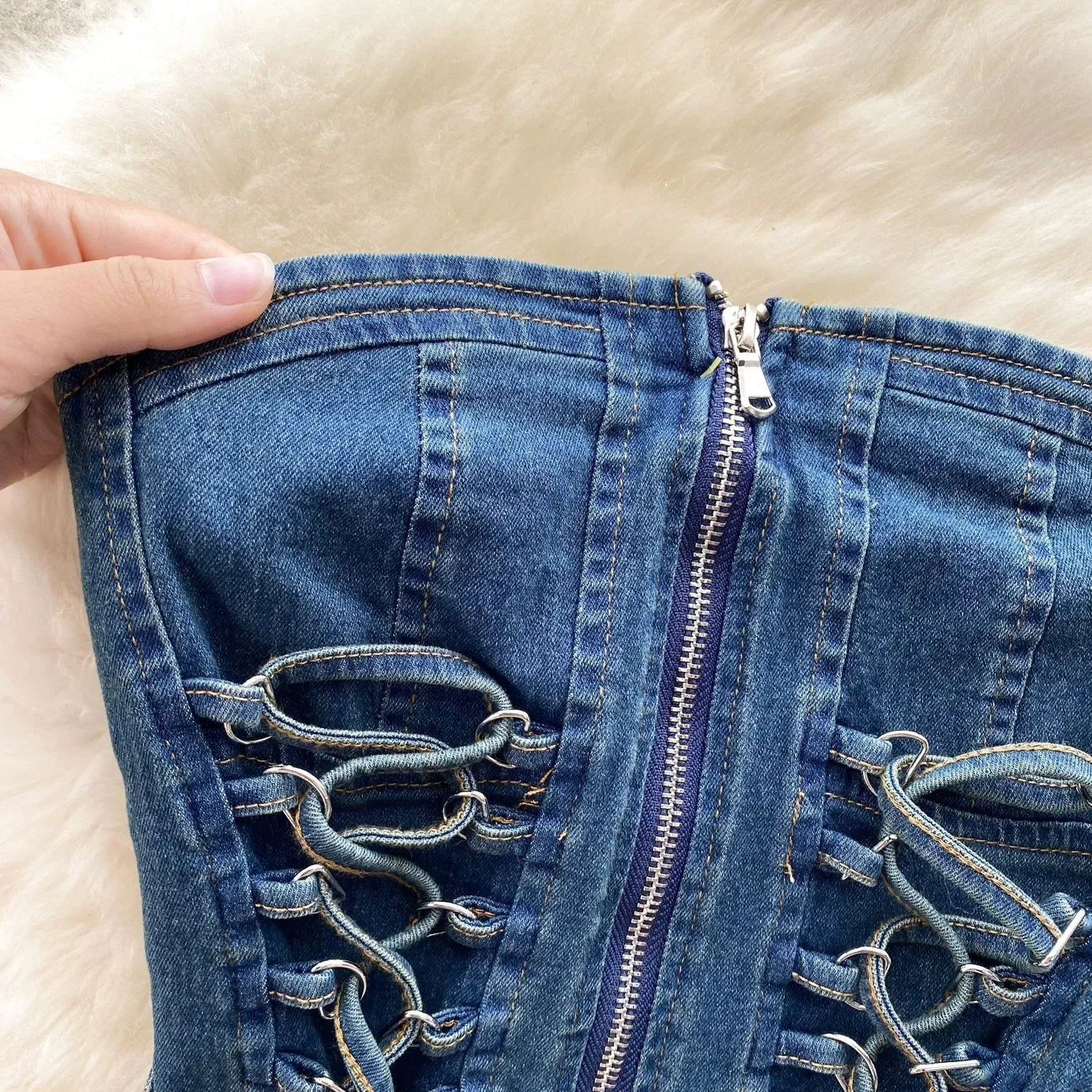 Tiny Denim Dancer Outfit Set