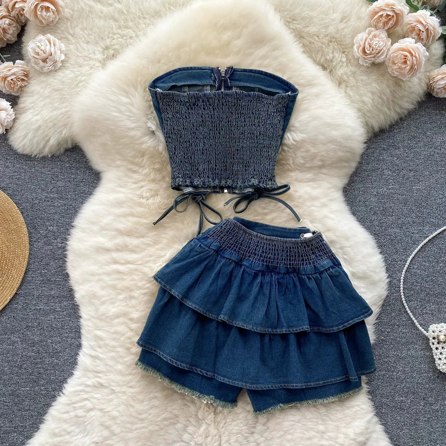 Tiny Denim Dancer Outfit Set