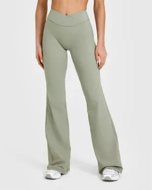Unified Wrap Flared Bottoms | Soft Sage Green