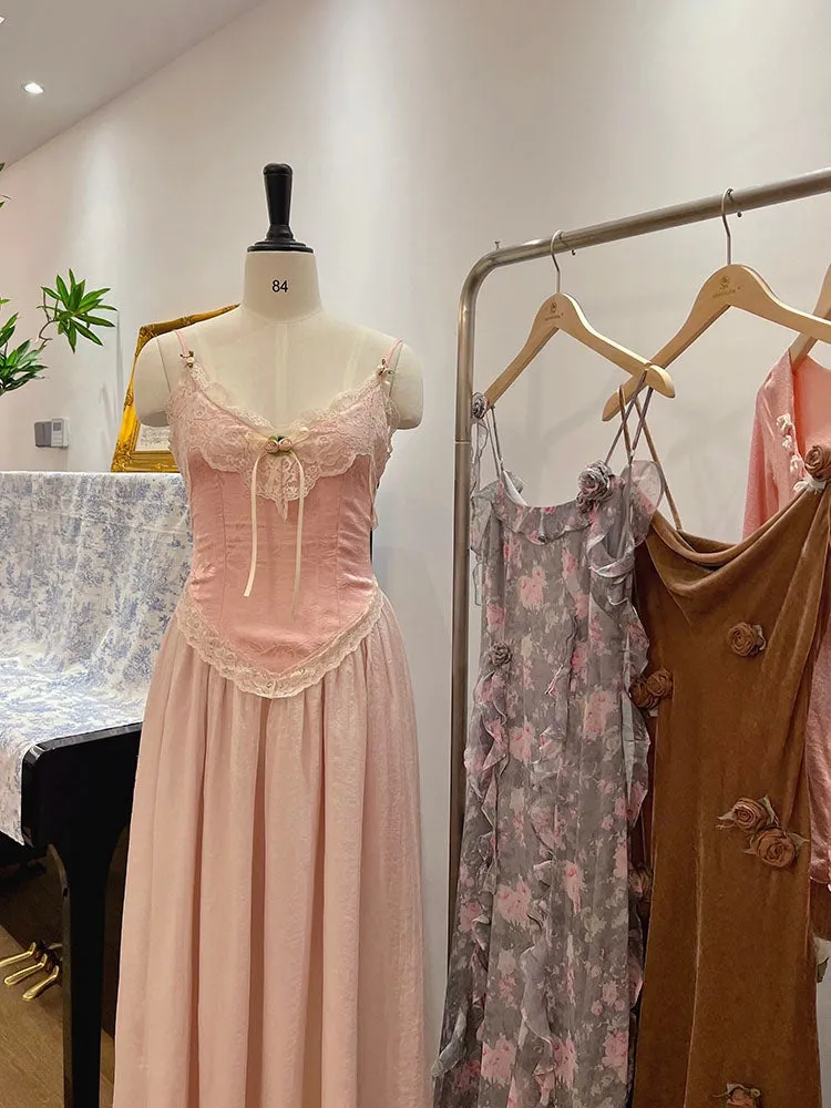 Velvet Fairycore Maxi Dress