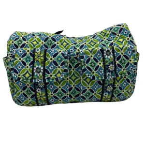 VERA BRADLEY Green & Blue Quilted Floral Crossbody Purse w/Adj Strap