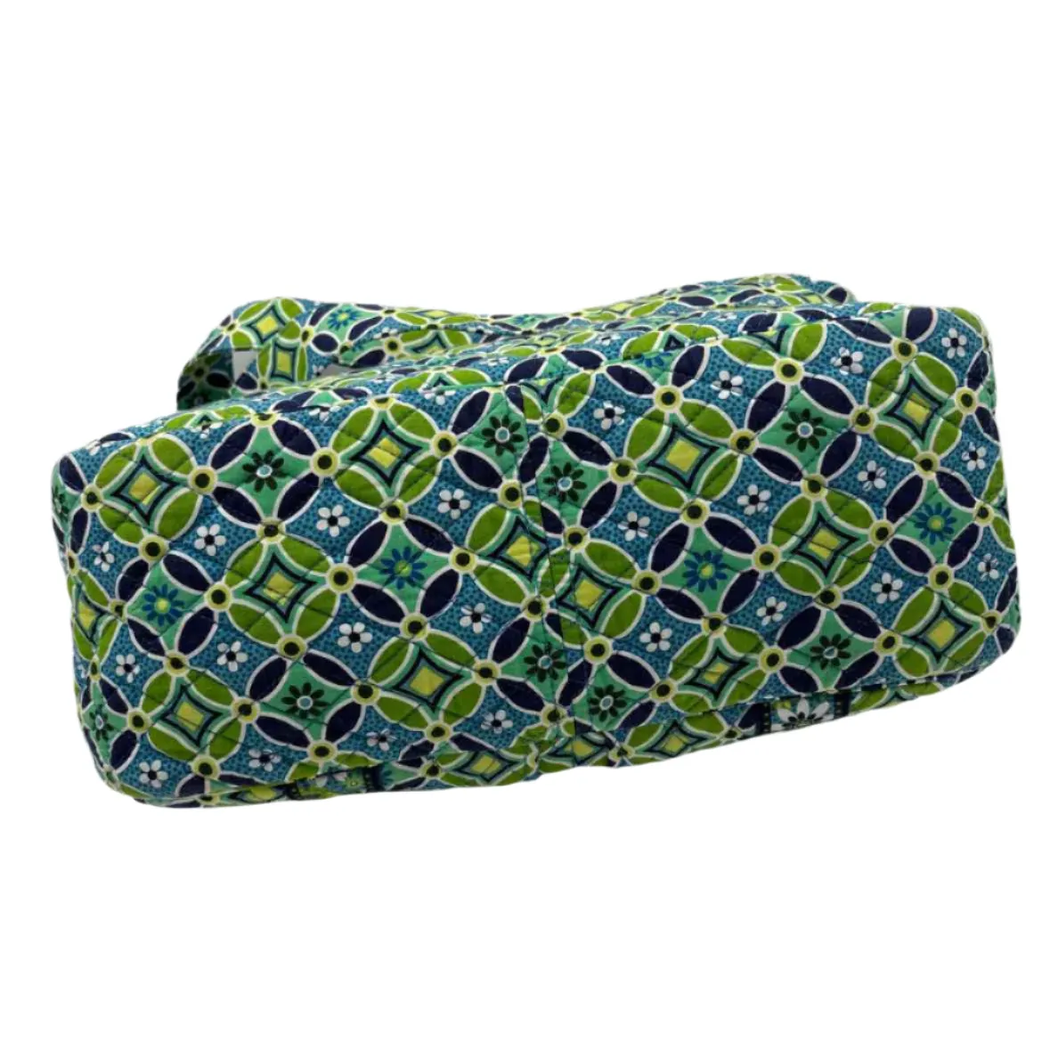 VERA BRADLEY Green & Blue Quilted Floral Crossbody Purse w/Adj Strap