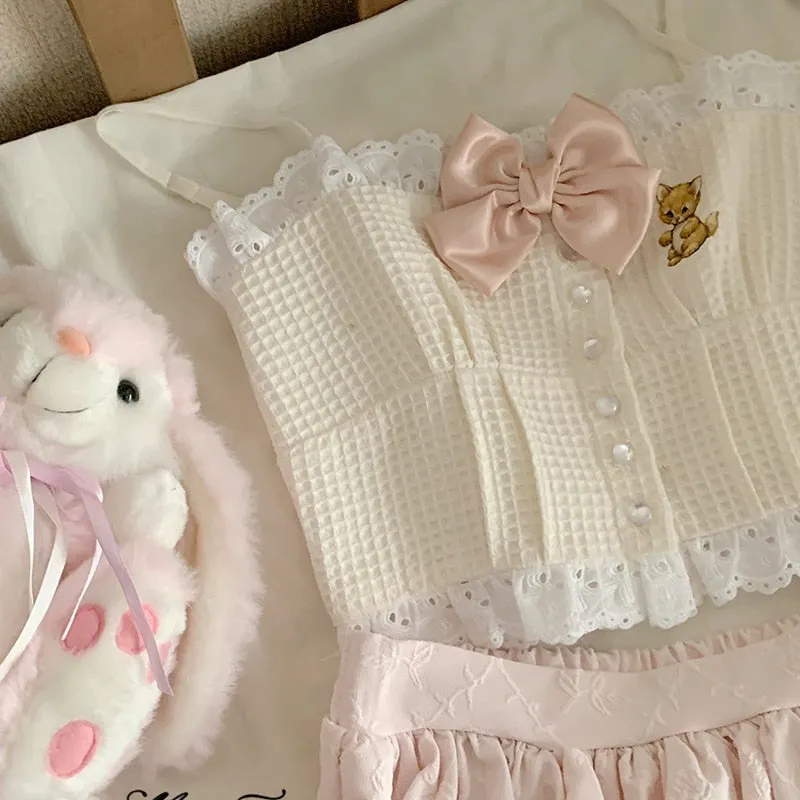 Vintage Kitten Plaid Cami