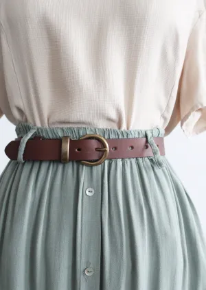 whiskey brown leather belt 1919 Vintage