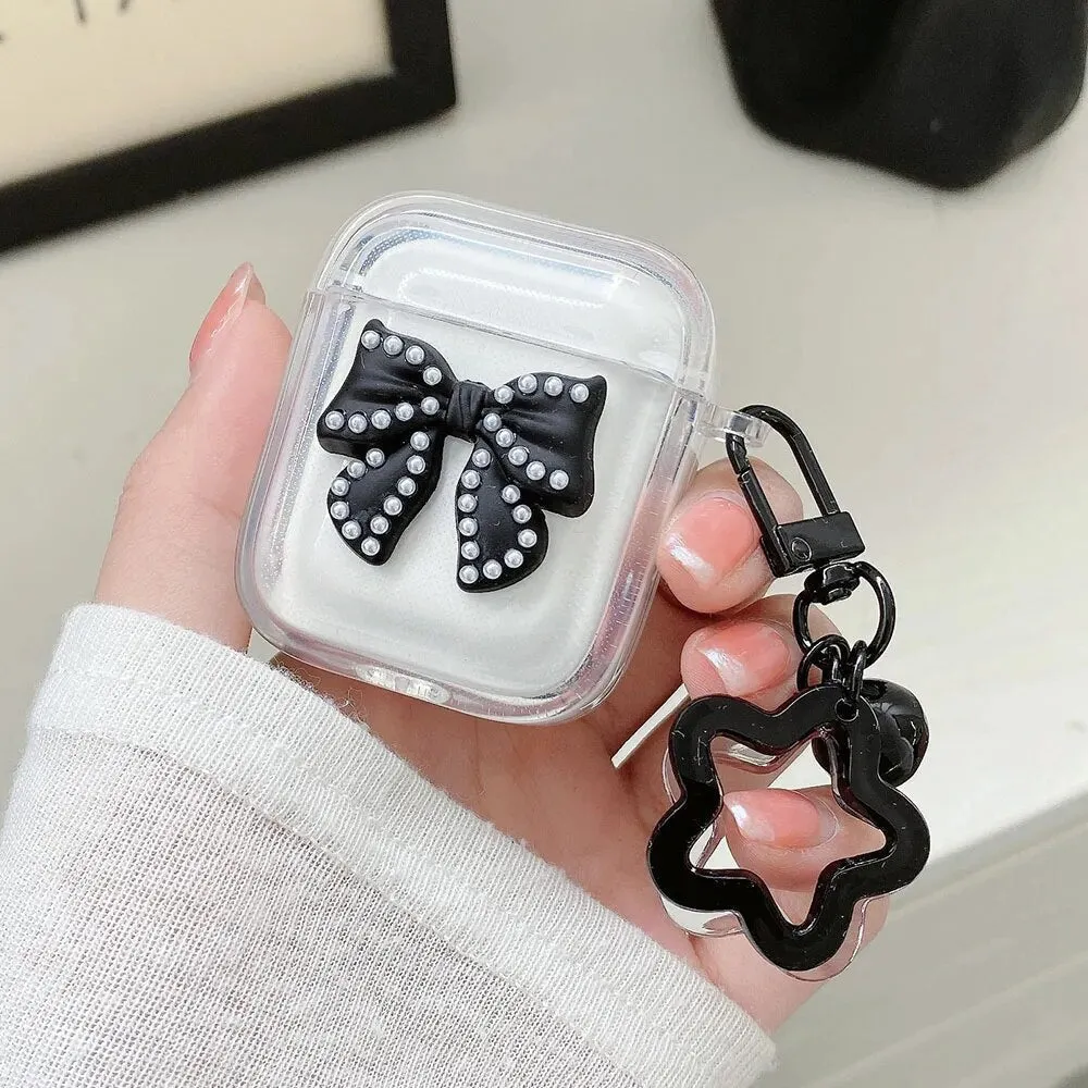 White Heart AirPods Case and Chain