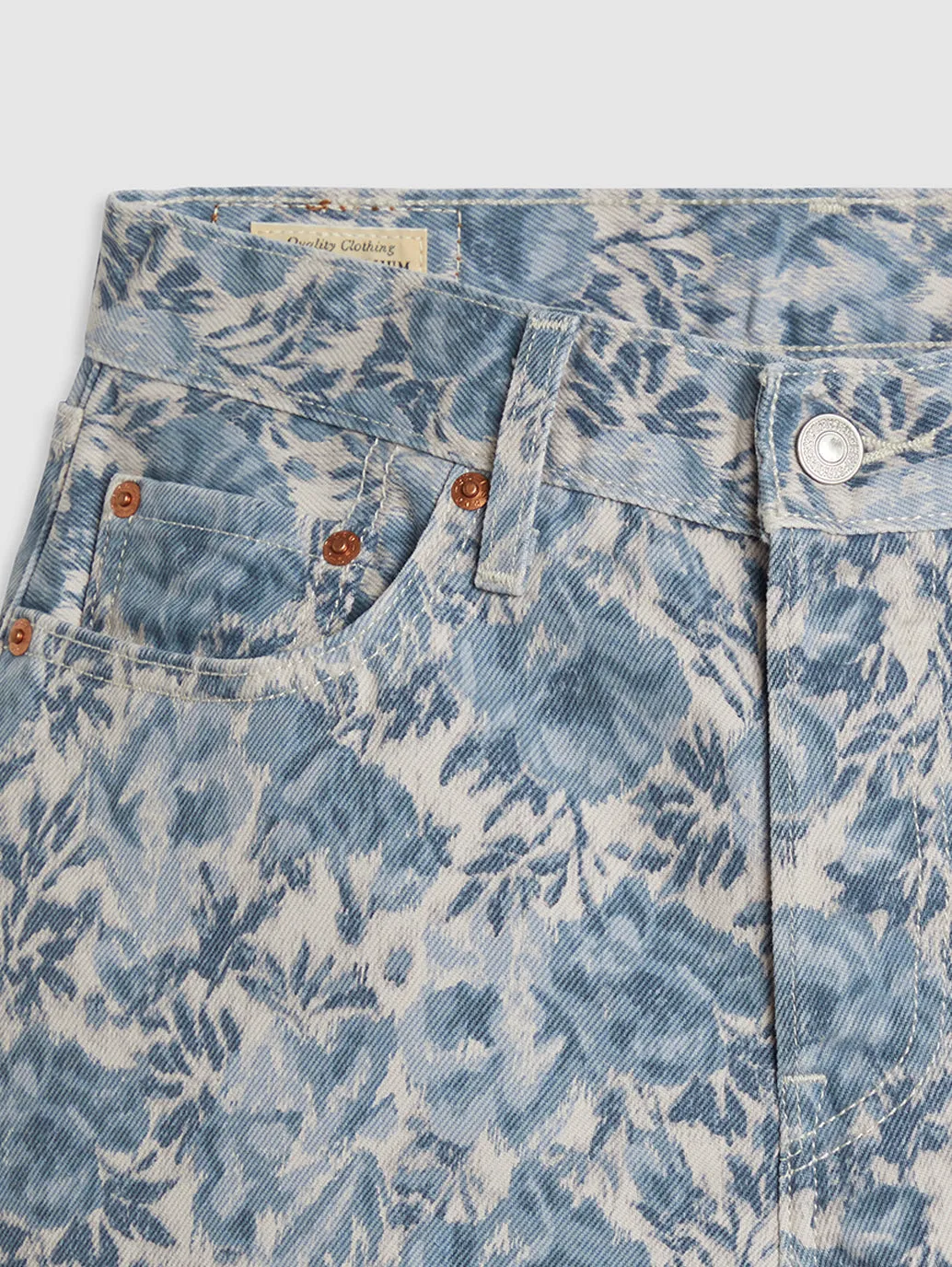 Women's 501 Light Blue Straight Fit Mid Rise Jeans LEVI'S