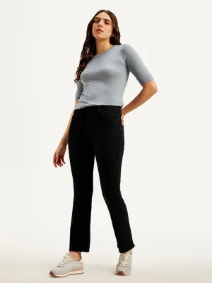Women's 725 Black Slim Bootcut Fit High Rise Jeans LEVI'S