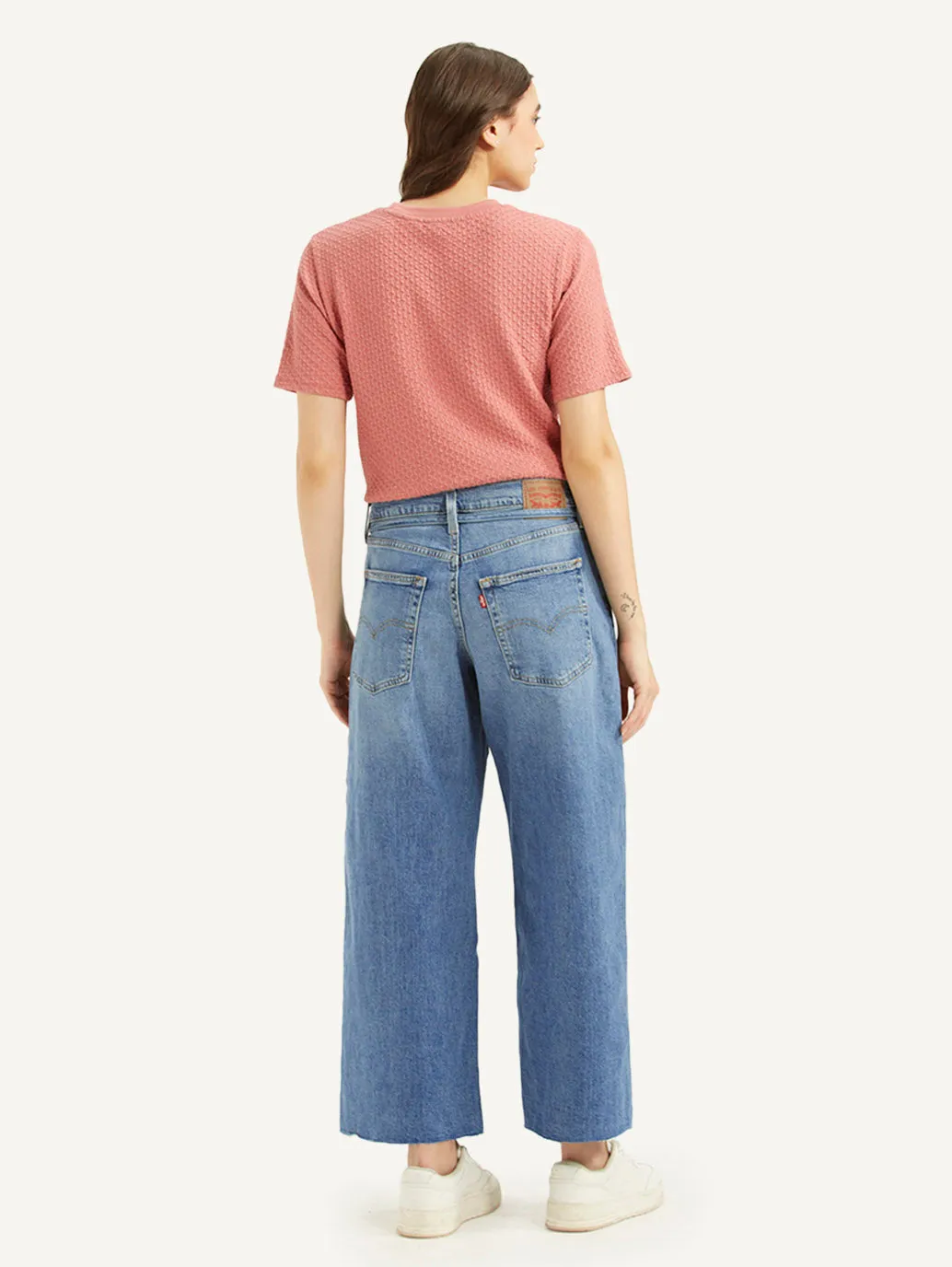 Women's Blue XL Straight Fit Mid Rise Jeans LEVI'S