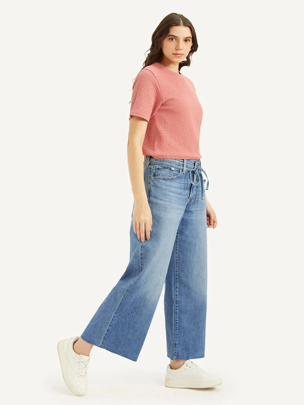 Women's Blue XL Straight Fit Mid Rise Jeans LEVI'S