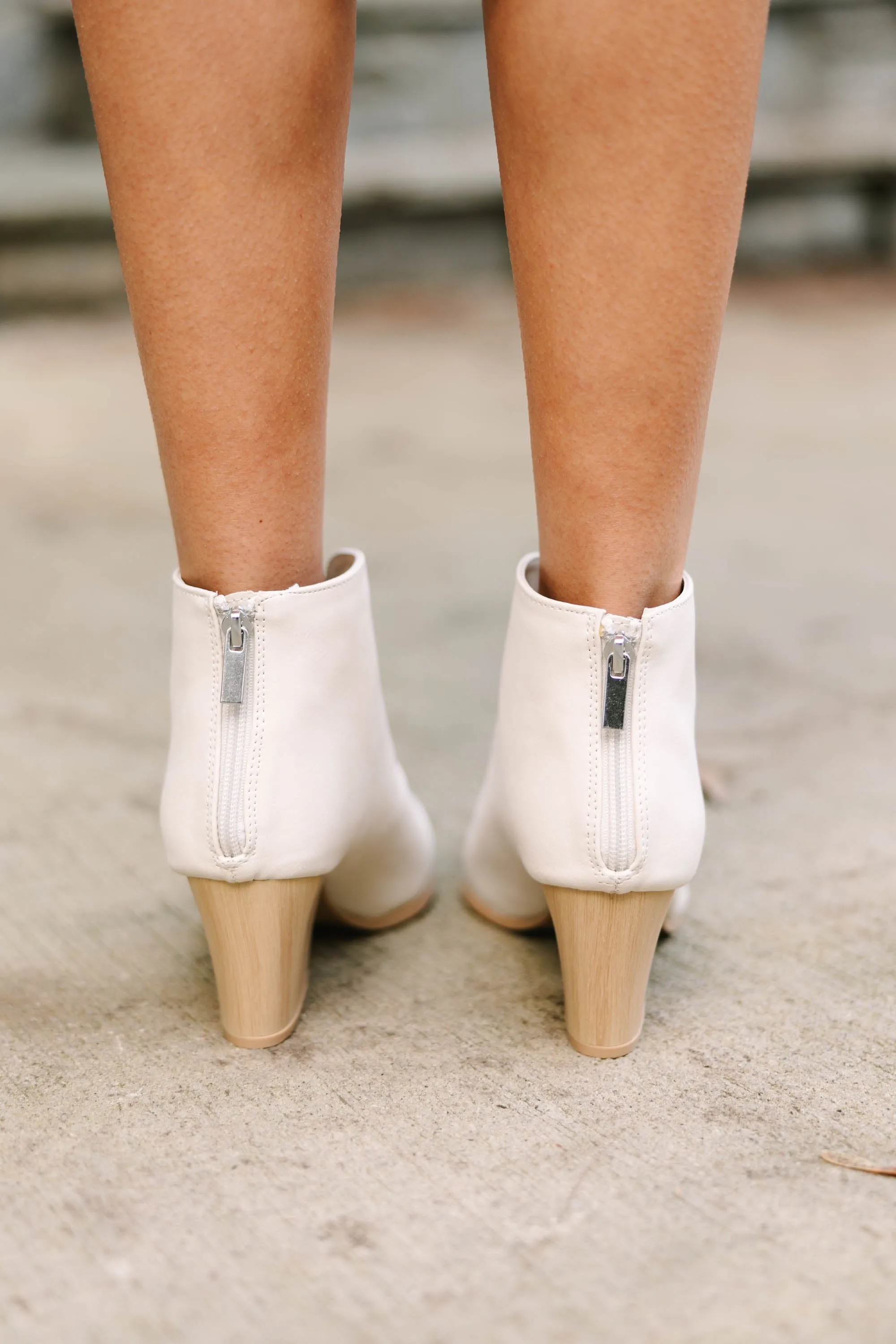 Work With It White Booties