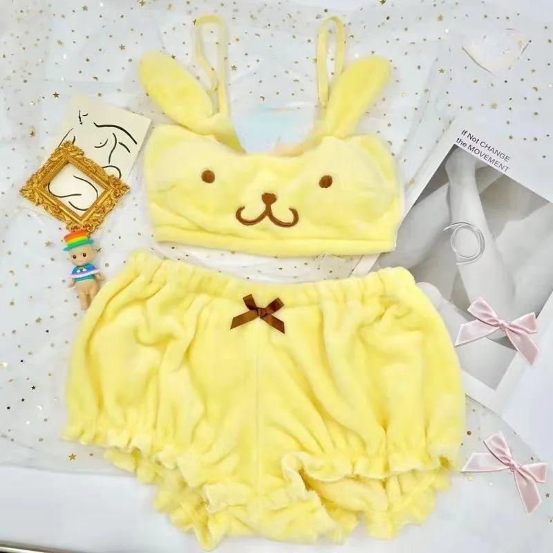 Yellow Puppy Dog Lingerie Set