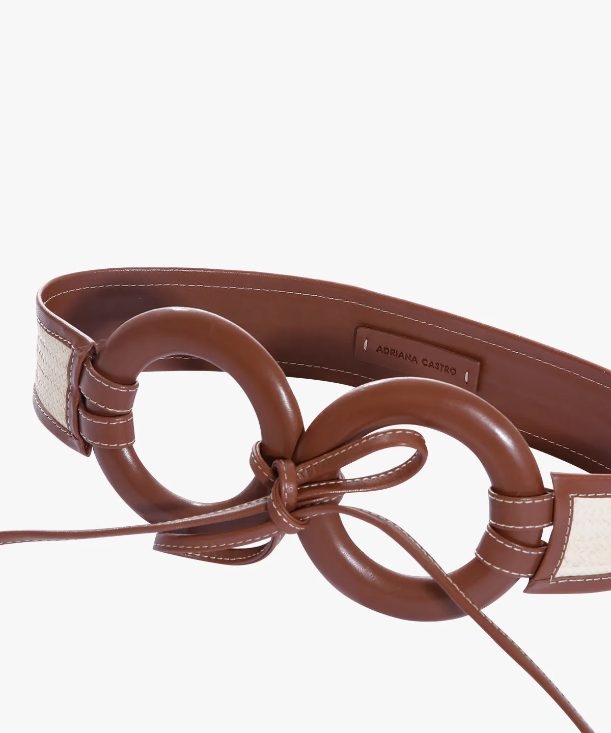 Zen Belt in Raffia and Leather