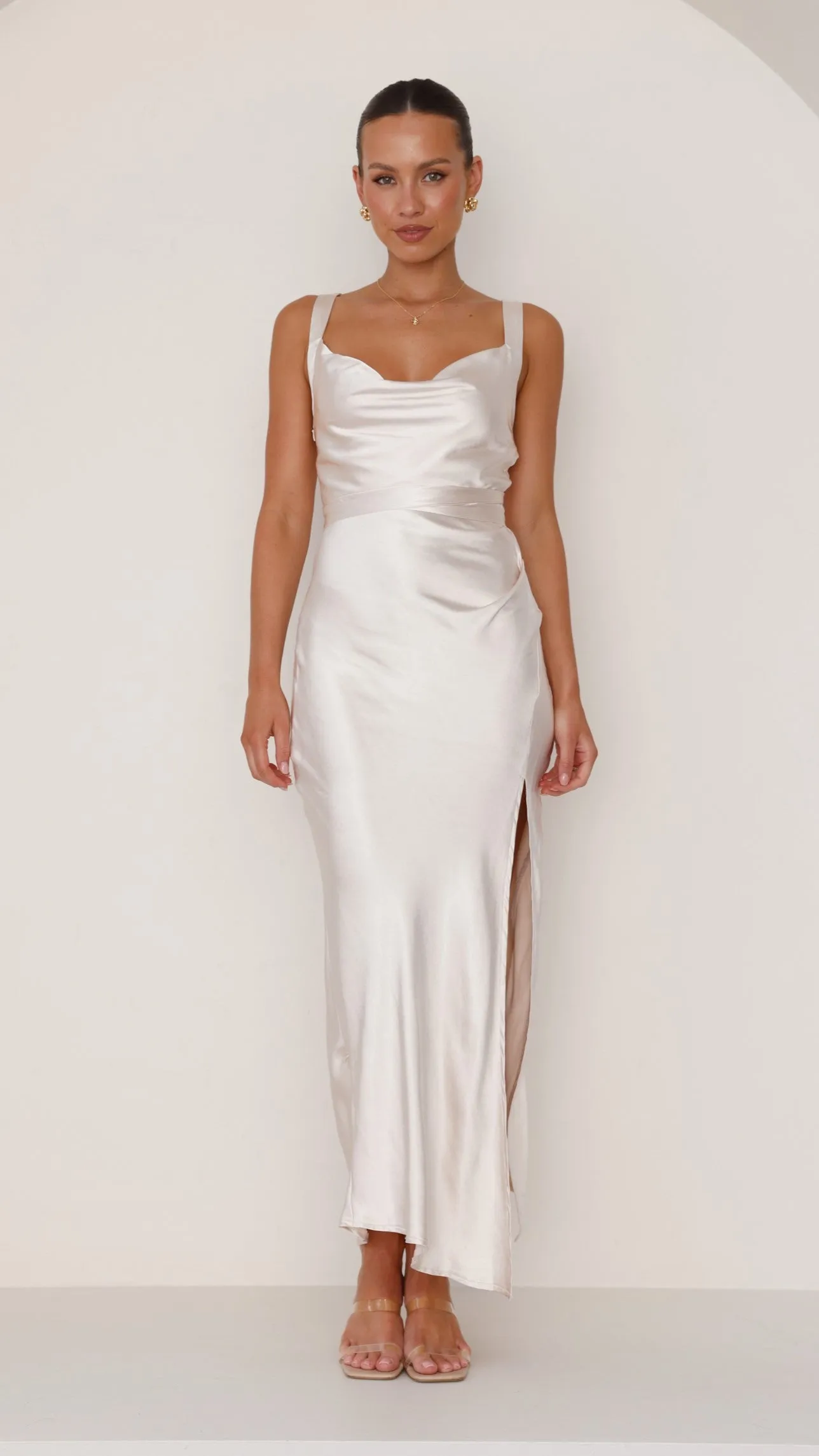 Zendaya Maxi Dress - Champagne Billy J